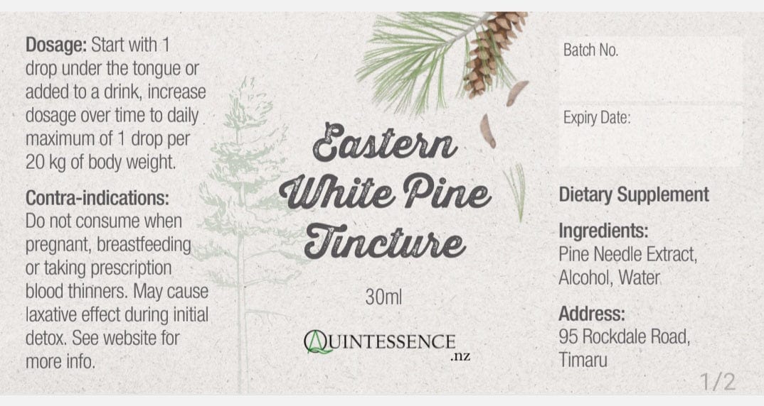 Eastern White Pine Tincture (Honey Free) 30ml - Quintessence