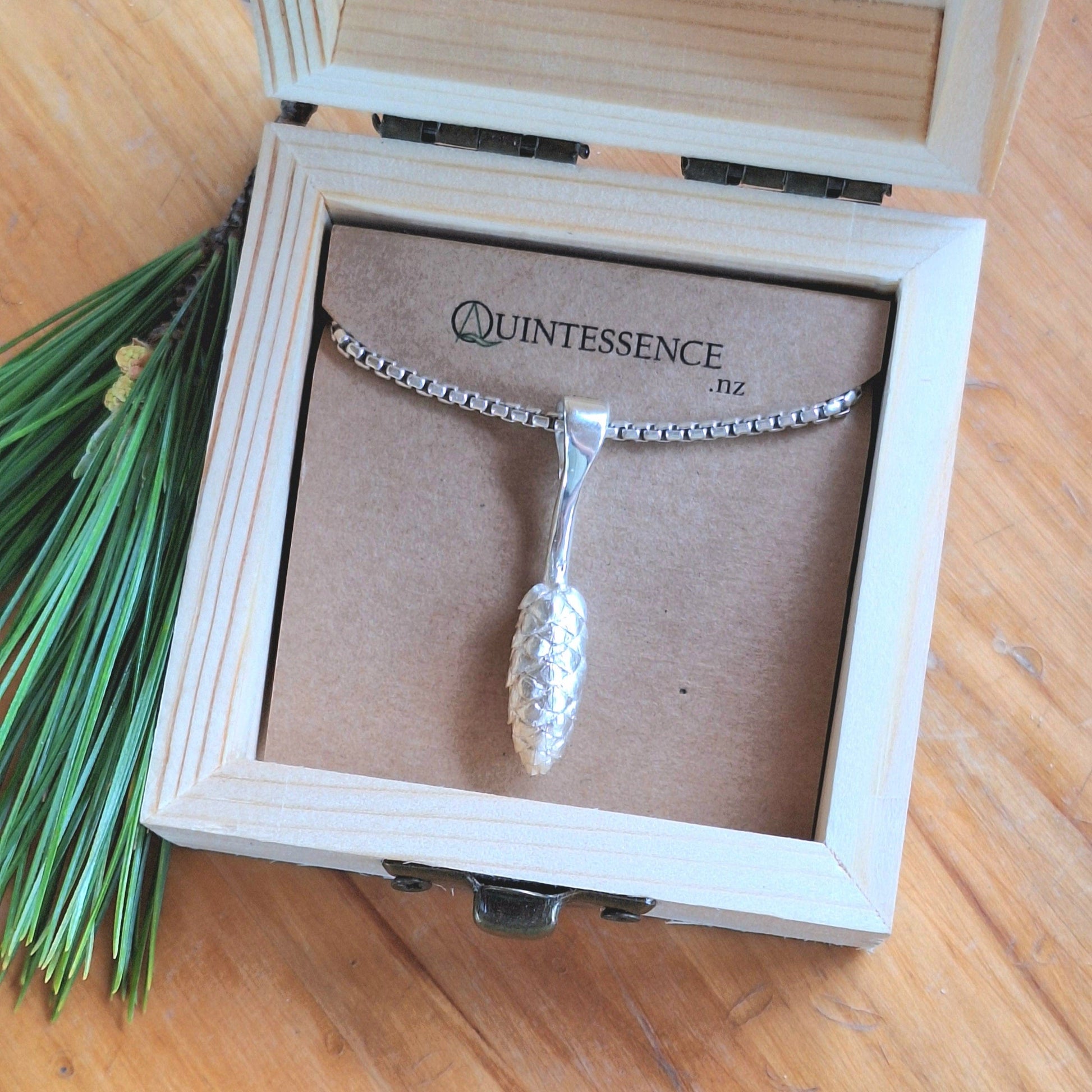 Pinecone Pendant - Sterling Silver - Quintessence