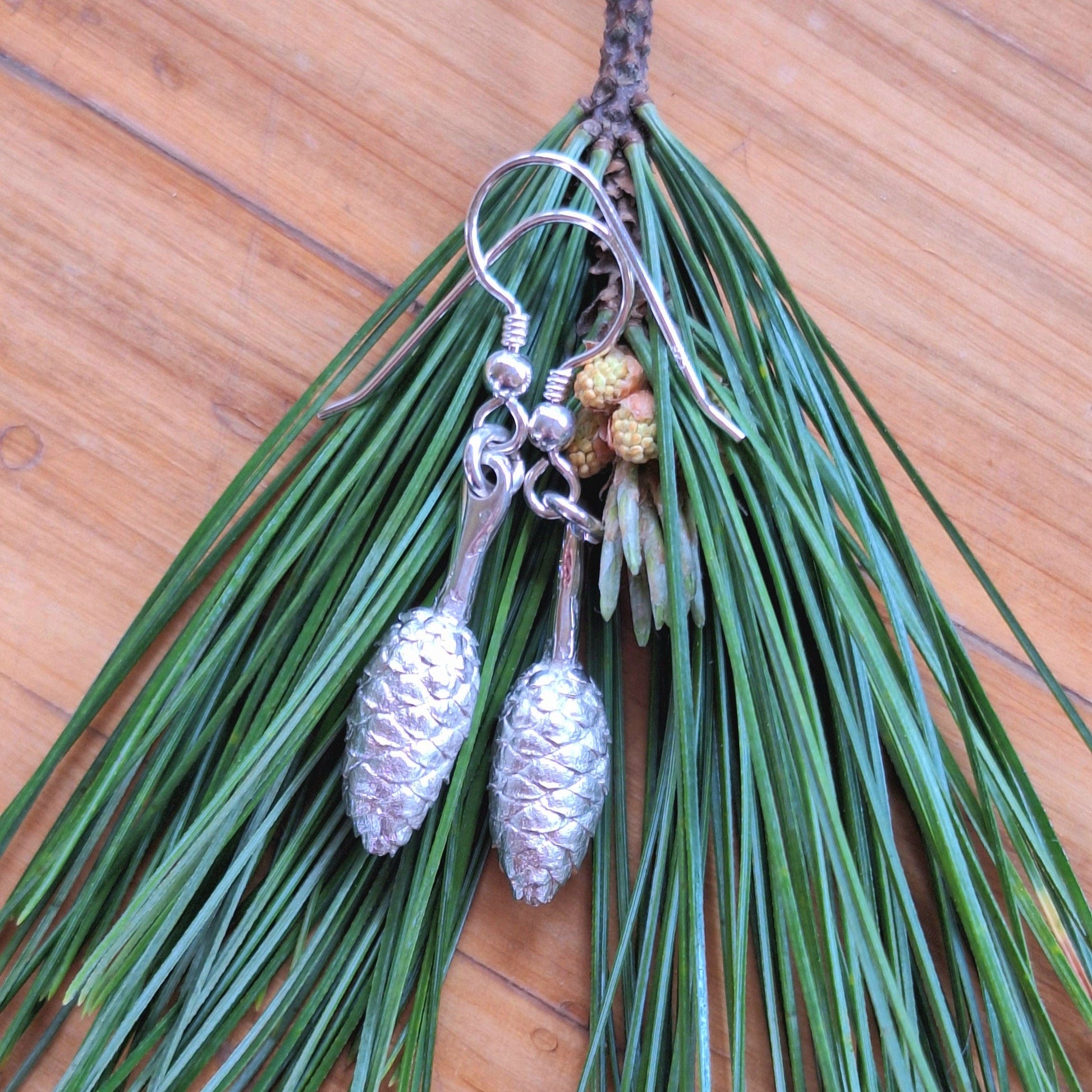 Pinecone Earrings - Sterling Silver - Quintessence