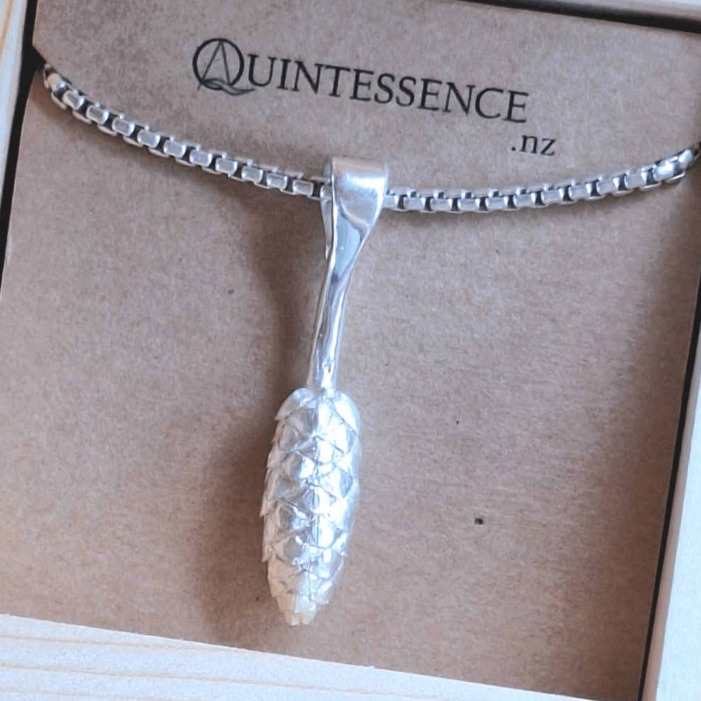 Pinecone Pendant - Sterling Silver - Quintessence