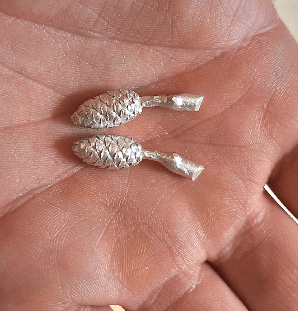 Pinecone Earrings - Sterling Silver - Quintessence
