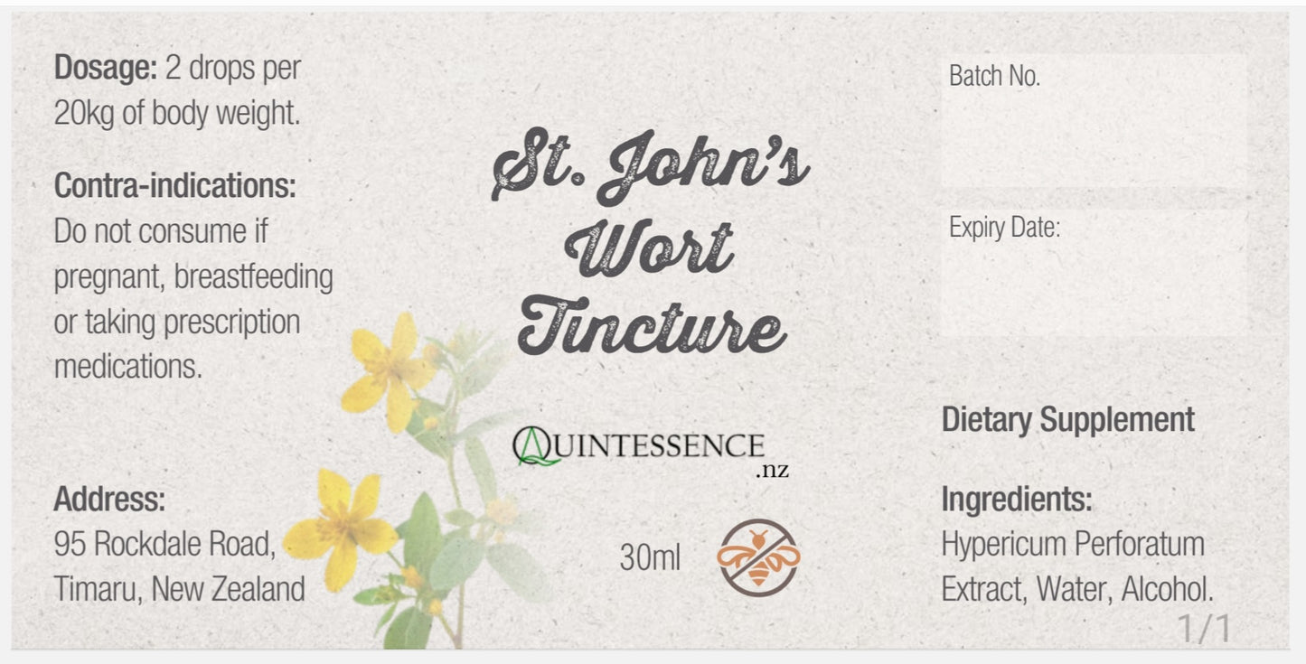 St. John's Wort Tincture 30ml - Quintessence